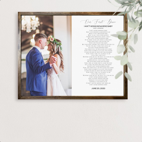 Our First Dance — Custom Framed Print on Canvas