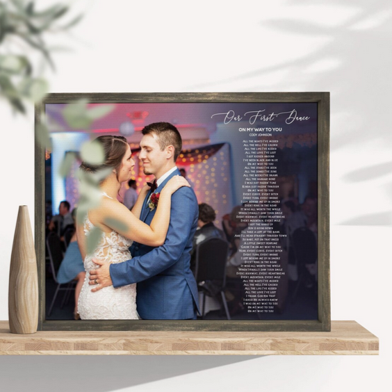 Our First Dance — Custom Framed First Dance Print on Canvas