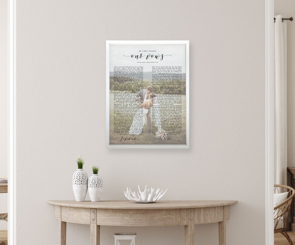 Our Wedding Vows — Custom Photo Framed Image