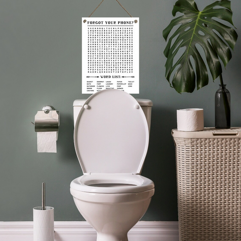 Forgot Your Phone Bathroom Word Search