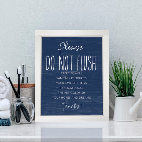 Please Do Not Flush — Faux Textured Background