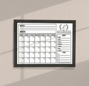 Whiteboard Calendar FRAMED