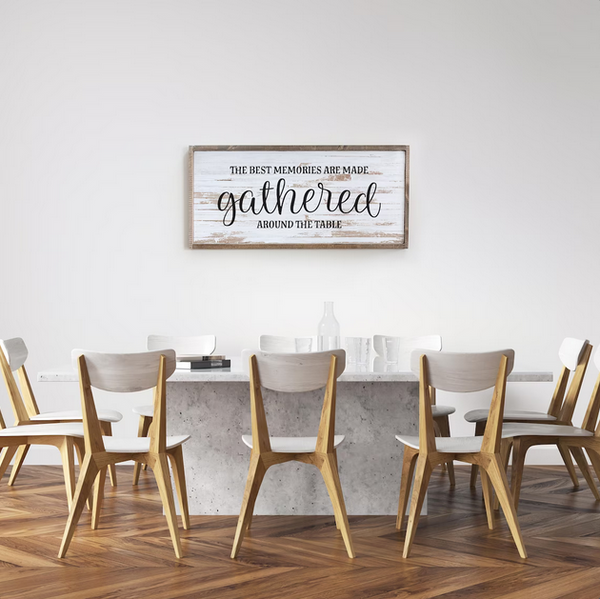 The Best Memories Are Made Gathered Around the Table — Large Dining Room Wall Decor