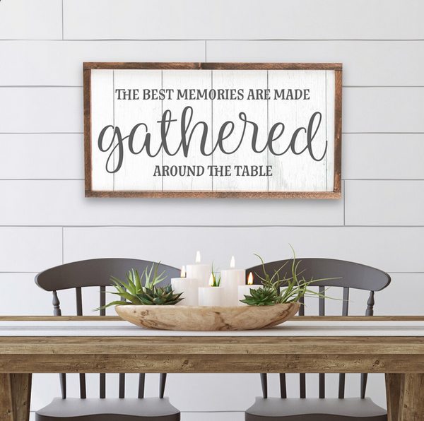 The Best Memories are Made Gathered Around the Table — FAUX Wood Plank Texture