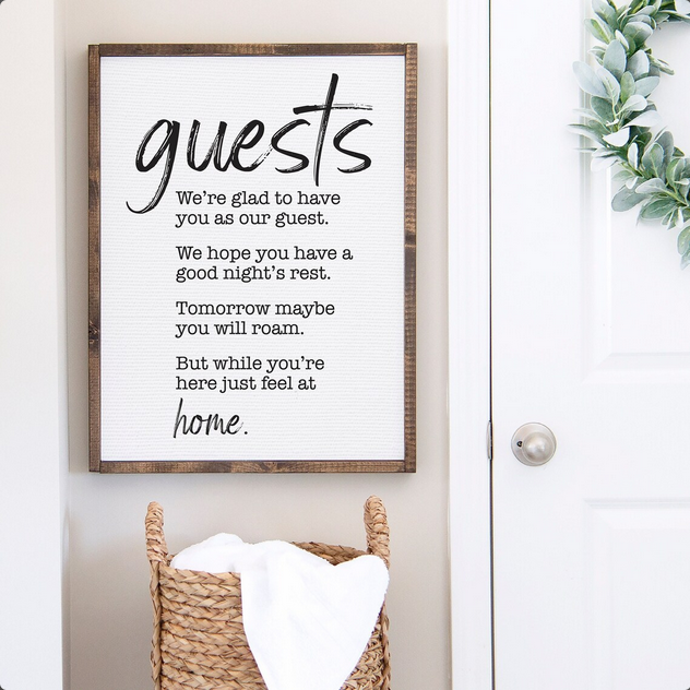 Guests — Guestroom Framed Canvas Print