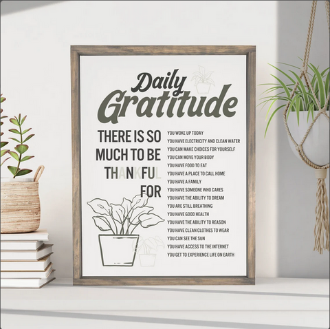 Daily Gratitude: Be thankful — Retro Wall Decor