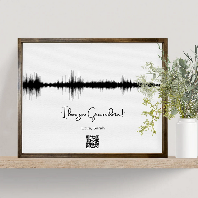 Soundwave Art QR Code, Memorial Voicemail Gift