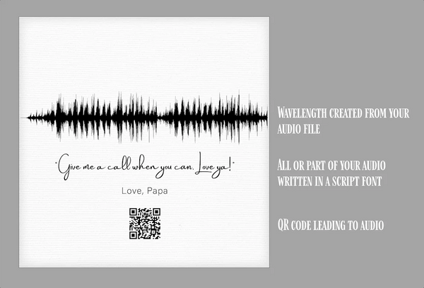 Soundwave Art Custom Voicemail with QR Code