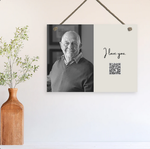 Custom Memorial Voicemail with QR Code and Photo