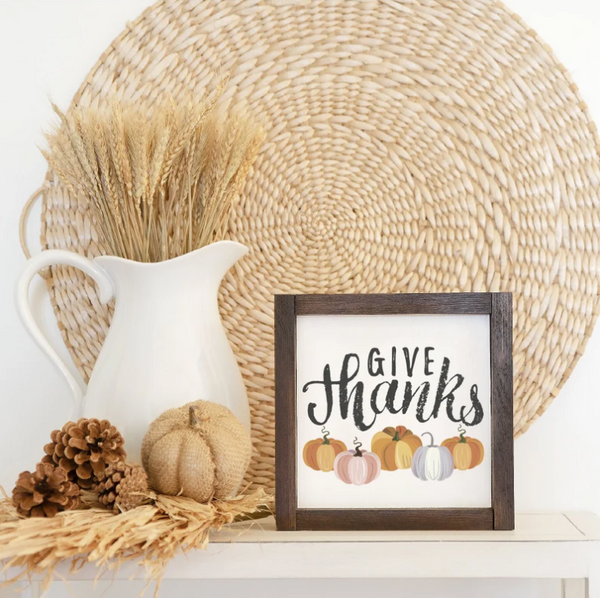 Give Thanks Pumpkin Patch Sign