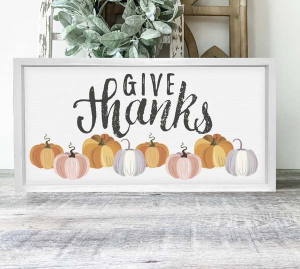 Give Thanks Pumpkin Patch Sign