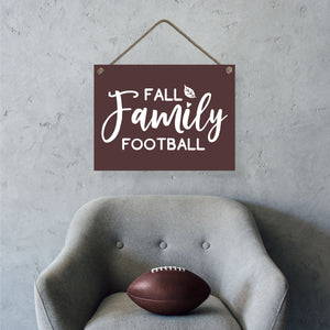 Fall Family Football, Fall Season Decor Rope Board Panel with Multiple Sizes Available, Autumn Decor, Housewarming Gift, Motivational Decor