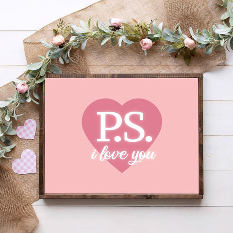 PS I Love You, Valentine&#39;s Day Wall Decor, Minimalist Home Wall Decor, Valentine&#39;s Day, Gifts for Her, Gifts for Him, Valentine&#39;s Day Gift