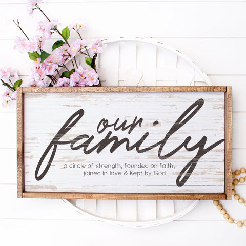 This is Our Family - Faux Wood Plank Textured, Canvas Print, Family Home Wall Decor, Mother&#39;s Day Gift, Multiple Stain Options + Free Ship